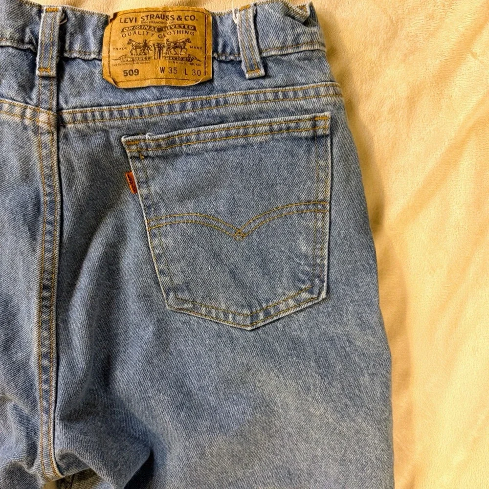 Levi's 509 Jeans Men's 35x30 Made in USA Vintage 90s Stonewash Denim Tapered